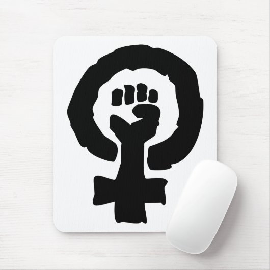 Weibliche Symbolsolidaritätshand Mousepad (Mit Mouse)