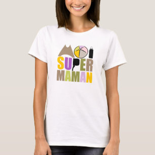 Weibliche T-Shirts - Logo "Ich bin super Mutter Na
