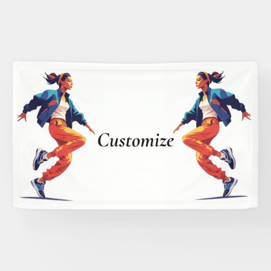 Weibliche Tänzerin Hip Hop Thunder_Cove Banner (Horizontal)