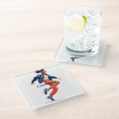 Weibliche Tänzerin Hip Hop Thunder_Cove Glasuntersetzer (Schrägansicht)