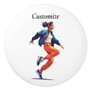 Weibliche Tänzerin Hip Hop Thunder_Cove Keramikknauf