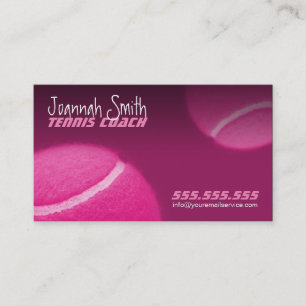 Weibliche Tennis-Trainer-Karte - Tennis Visitenkarte