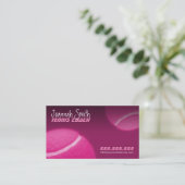 Weibliche Tennis-Trainer-Karte - Tennis Visitenkarte (Stehend Vorderseite)