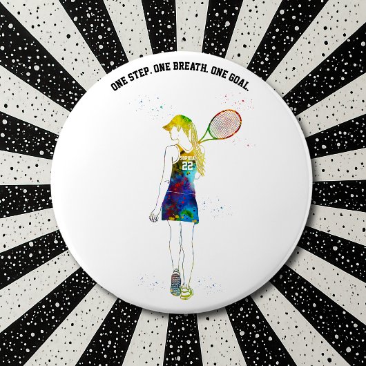 weibliche Tennisspielerin Button