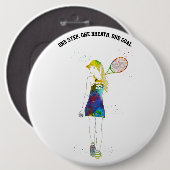 weibliche Tennisspielerin Button (Vorne & Hinten)