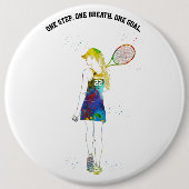 weibliche Tennisspielerin Button (Vorderseite)