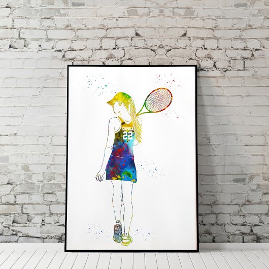 weibliche Tennisspielerin Poster