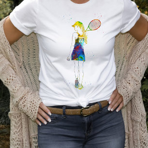 weibliche Tennisspielerin T-Shirt