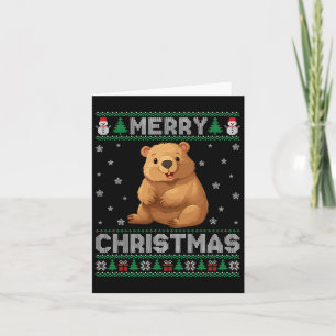 Weibliche Tiere Frauen Kinder Ugly Weihnachten Sch Karte