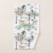 Weibliche Tiere im Wald individuell anpassbar Badhandtuch Set (Handtuch)