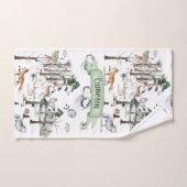 Weibliche Tiere im Wald individuell anpassbar Badhandtuch Set (Handtuch)