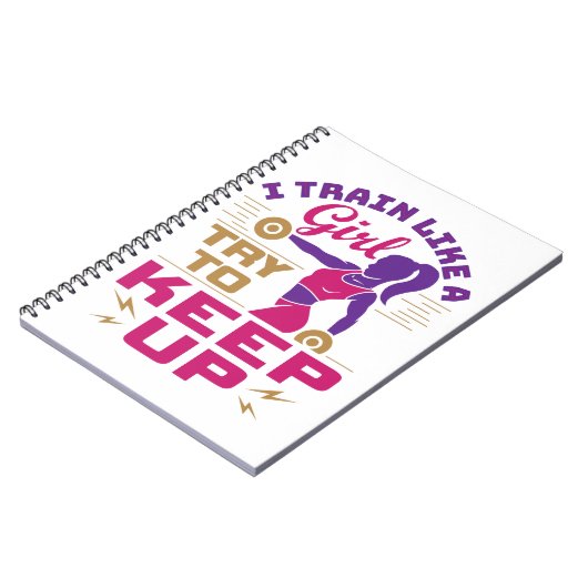 Weibliche Trainingszüge wie ein Mädchen Notizblock (Linke Seite)