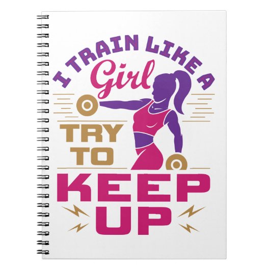 Weibliche Trainingszüge wie ein Mädchen Notizblock (Vorderseite)