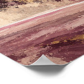 Weibliche Turnerin Split Leap Expressiver abstrakt Poster (Ecke)