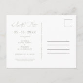 Weibliche Typografie Pink Shades Blume Foto Ankündigungspostkarte (Rückseite)