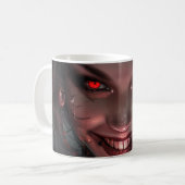 Weibliche Vampire Lächeln mit Orb Kaffeetasse (Vorderseite Links)