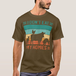 Weibliche Vegetarier Ich esse meine Heime nicht T-Shirt