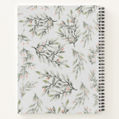 Weibliche Vegetation Handgemalte Blüten Notizblock (Rückseite)