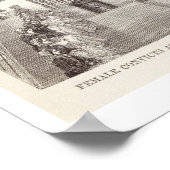 Weibliche Verurteilungen bei der Arbeit während de Poster (Ecke)