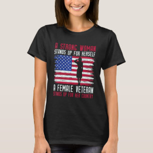 Weibliche Veteran Usa T-Shirt