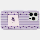 Weibliche violette Streifen und Lila Blume Case-Mate iPhone Hülle (Rückseite (Horizontal))
