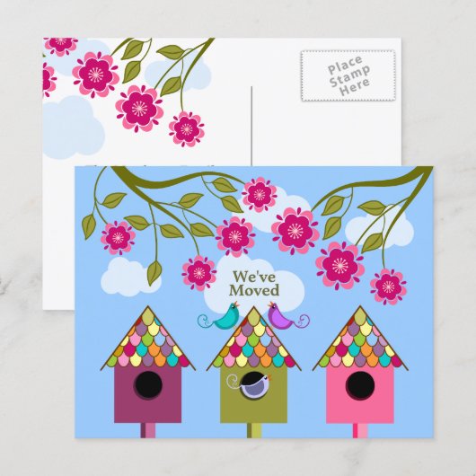 Weibliche Vögel Ankündigungspostkarte (Vorne/Hinten)