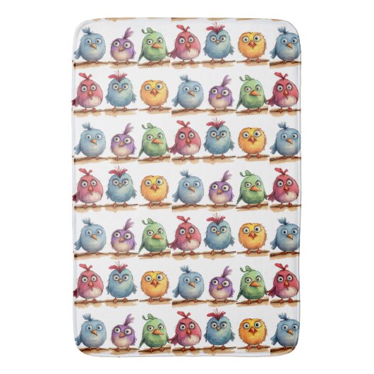 Weibliche Vögel Badematte (Vorderseite Vertikal)