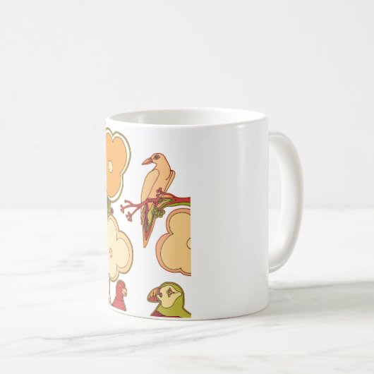 Weibliche Vögel Kaffeetasse (VorderseiteRechts)