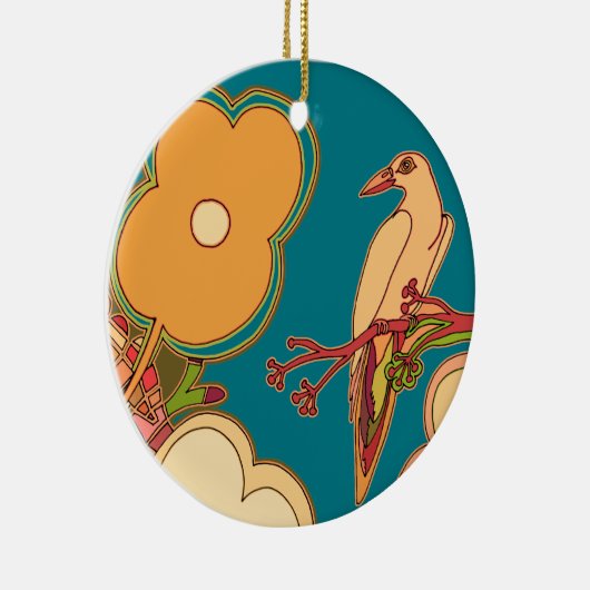 Weibliche Vögel Keramik Ornament (Rechts)