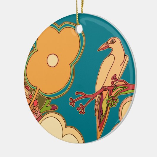 Weibliche Vögel Keramik Ornament (Links)