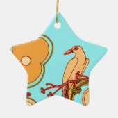 Weibliche Vögel Keramikornament (Vorne)