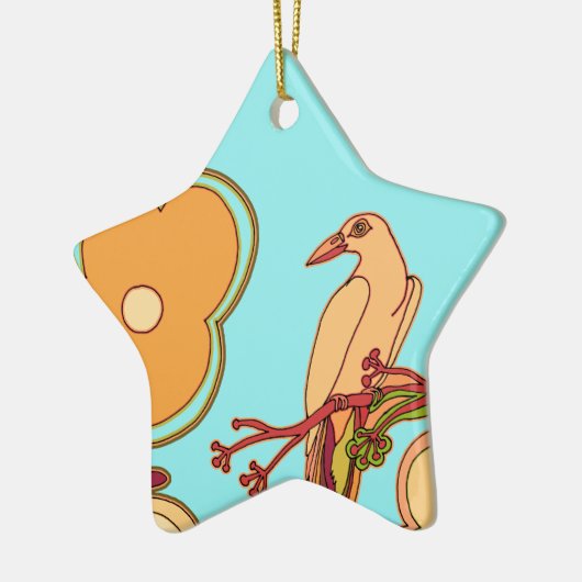 Weibliche Vögel Keramikornament (Links)