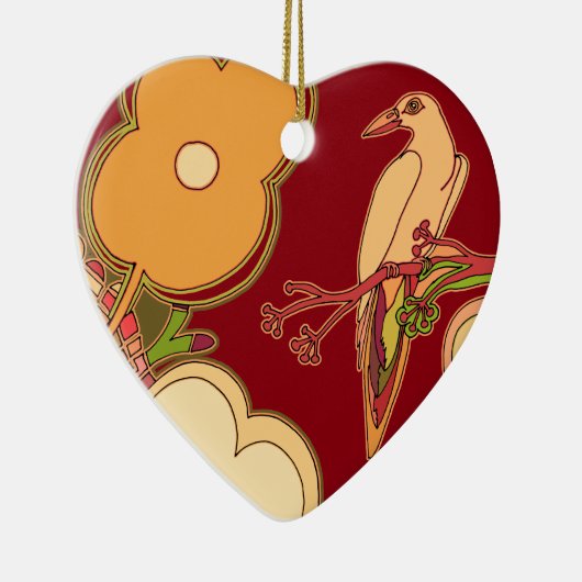 Weibliche Vögel Keramikornament (Rechts)