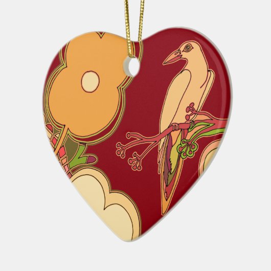 Weibliche Vögel Keramikornament (Links)