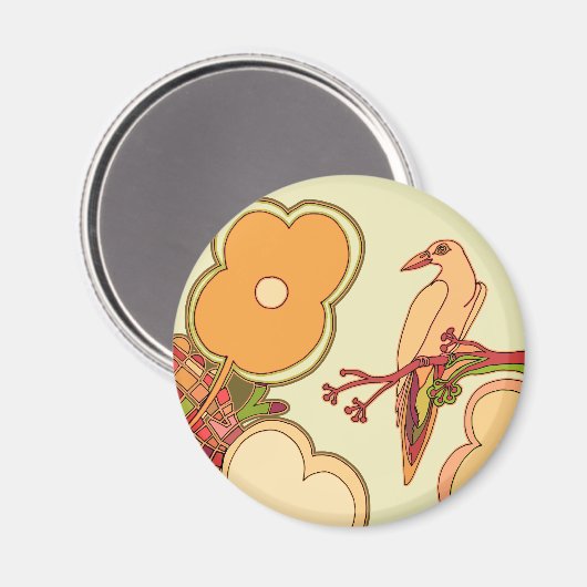 Weibliche Vögel Magnet (Vorderseite/Rückseite)