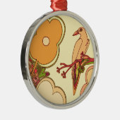 Weibliche Vögel Ornament Aus Metall (Rechts)