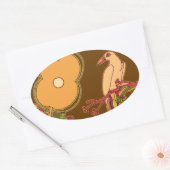 Weibliche Vögel Ovaler Aufkleber (Umschlag)