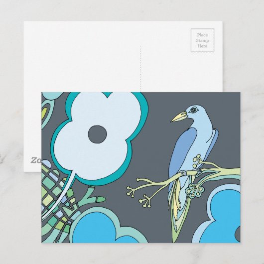 Weibliche Vögel Postkarte (Vorne/Hinten)