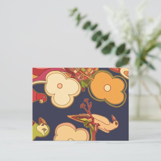 Weibliche Vögel Postkarte (Stehend Vorderseite)