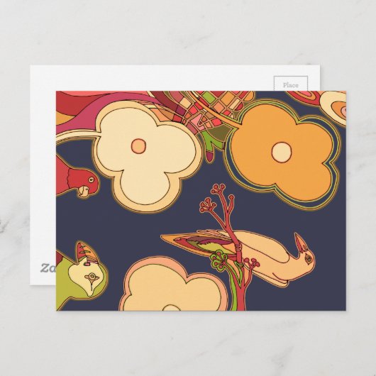 Weibliche Vögel Postkarte (Vorne/Hinten)