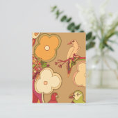 Weibliche Vögel Postkarte (Stehend Vorderseite)