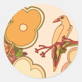Weibliche Vögel Runder Aufkleber