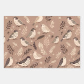 Weibliche Vogelmuster Geschenkpapier Set (Vorderseite 2)
