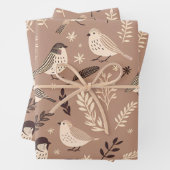 Weibliche Vogelmuster Geschenkpapier Set (Beispiel)