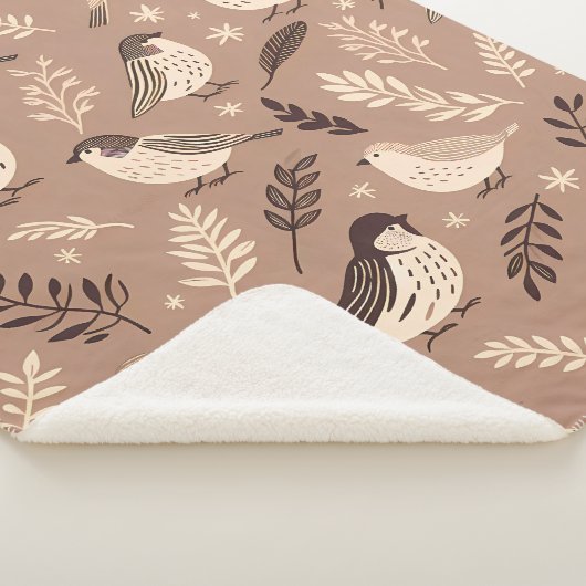 Weibliche Vogelmuster Sherpadecke (3/4)