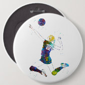 weibliche Volleyballspielerin Button (Vorne & Hinten)