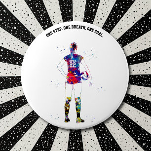 weibliche Volleyballspielerin Button