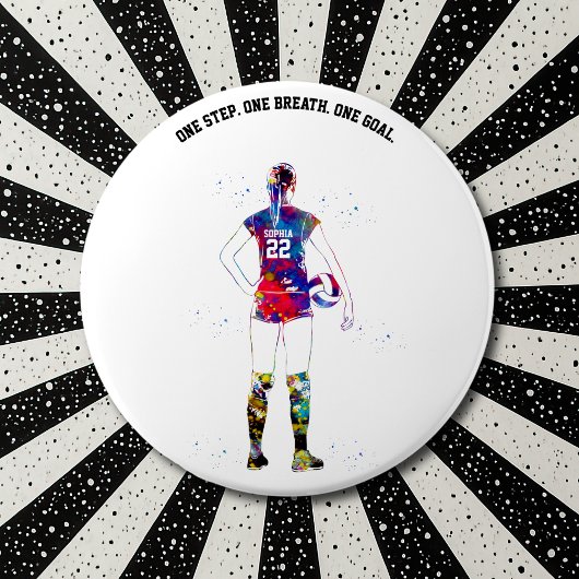 weibliche Volleyballspielerin Button