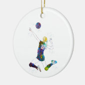 weibliche Volleyballspielerin Keramik Ornament (Links)