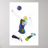 Weibliche Volleyballspielerin Poster (Vorne)